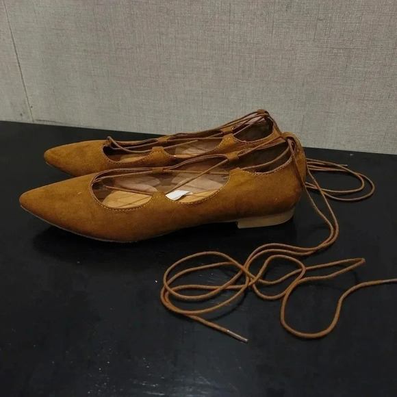 Mossimo Supply Co. Tan Camel Suede Flats Women's S - Picture 6 of 6